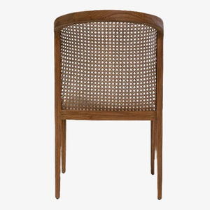 Silla de Jardín con Estructura de Ratán y Patas de Madera Maciza para Decoración de Restaurantes y Mobiliario Comercial - Product Image 4