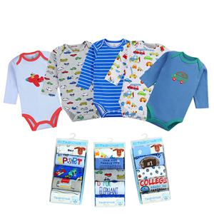 Vêtements pour bébés en gros, motifs aléatoires, coton, à pois ou personnalisés, vêtements pour nouveau-nés de 0 à 24 mois, collants, barboteuses à manches longues - Product Image 3