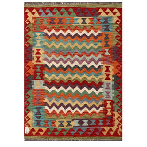 Alfombra Kilim de Maimana, Afganistán, 149 x 106 cm, para Decoración del Hogar - Product Image 1
