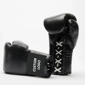 ถุงมือชกมวยหนังวัวแท้ ดีไซน์เฉพาะตัว สีดำ ปี 2025  คุณสมบัติ ดูดซับแรงกระแทก น้ำหนักเบา สำหรับ - Product Image 1
