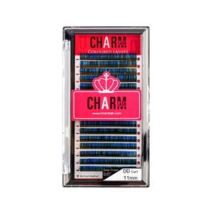 Cils individuels CharmLash de haute qualité, couleur naturelle BC, longueur mixte, couleur pastel naturelle, 28 rangées, plateau en bande - Product Image 4