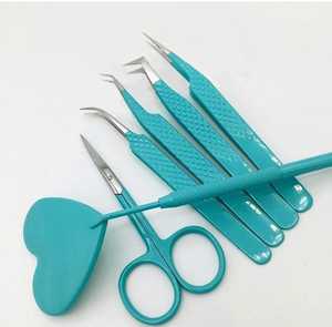 แหนบต่อขนตาปลายแหลมสแตนเลส ป้องกันแม่เหล็ก 90 องศา สีชมพู สำหรับต่อขนตาแบบวอลุ่ม ยี่ห้อ Private Label - Product Image 5