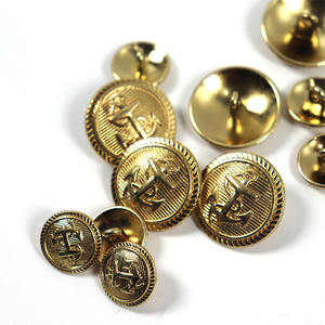 Bouton personnalisé Bouton à tige dorée pour vêtements d'uniforme Boutons en laiton de qualité supérieure pour uniforme de cérémonie - Product Image 2