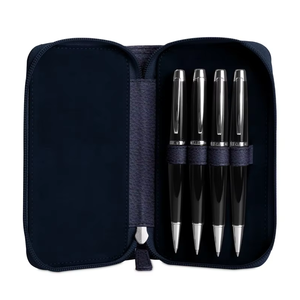 Estuche para Plumas Estilográficas de Cuero Genuino Desmontable, Hecho a Mano, Elegante, para 4 Plumas - Product Image 1