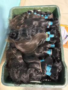 Extensions de cheveux indiens vierges Remy naturels non transformés à 100% tissage doux meilleure qualité sans enchevêtrement sans perte de cheveux - Product Image 2
