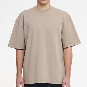 <b>Khaki</b> Regular Fit <b>Men's</b> <b>T</b>-<b>Shirt</b> 100% Polyester Knitted 180g Solid Blank Short Sleeve Crew Neck Eco-Friendly Casual Streetwear - Product Image 4