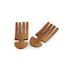 Salade artisanale en bois, service à la main, griffes de serveur de salade, Design élégant, mains de salade en bois d'acacia - Product Image 3