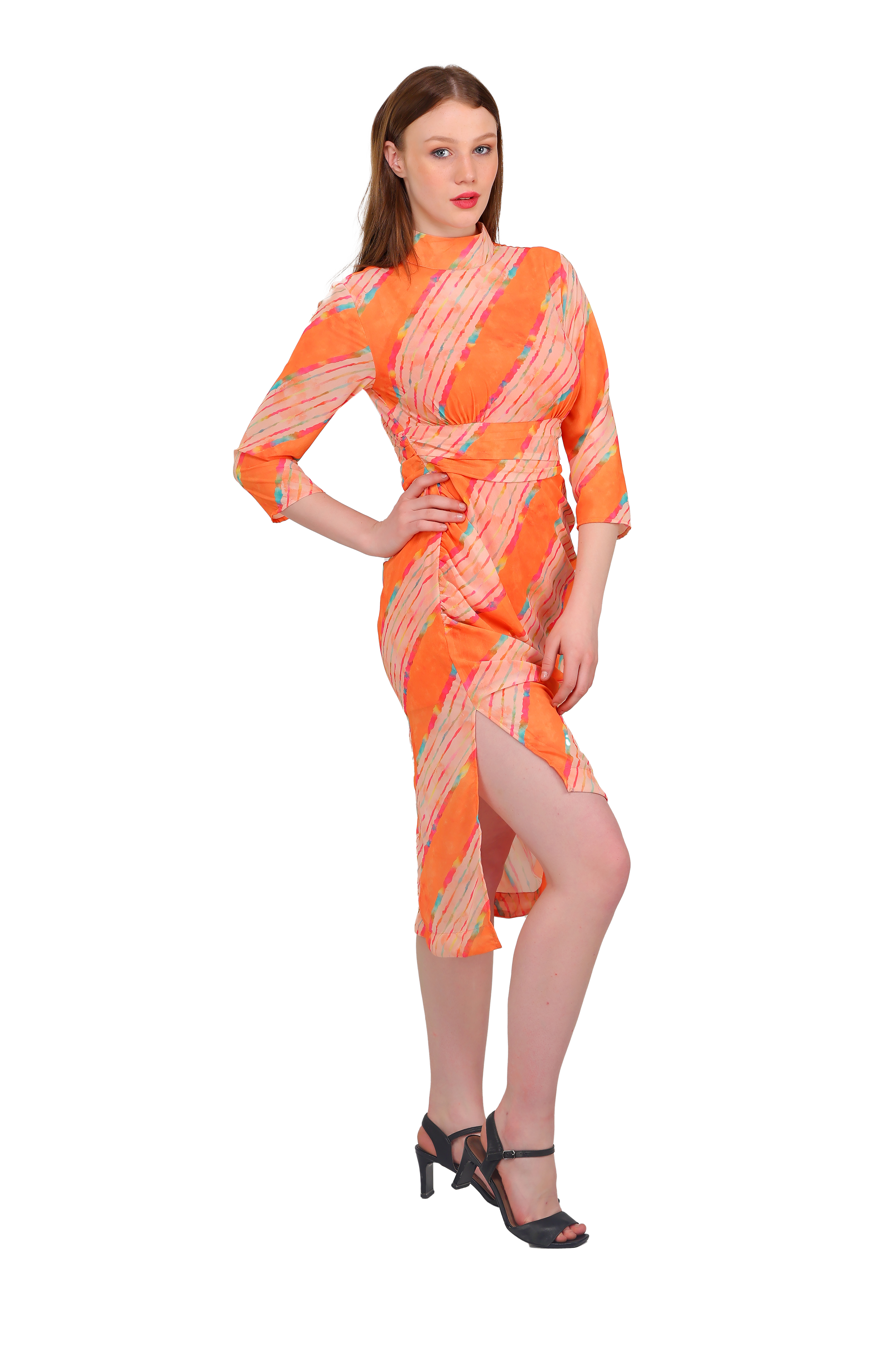 open lace back dress Floral Embroidered Midi Dress with 3D Appliqués main image 0