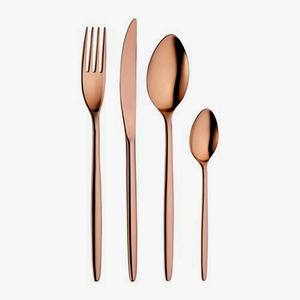 Wholesale Customized Logo <b>Gold</b> Plated Hammered Design Handle With Unique <b>Gold</b> Modern Look Flatware Set - Product Image 2