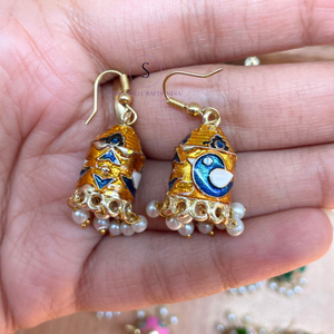 สินค้ามาใหม่2024งานต่างหู jhumki ประดับด้วยลูกปัดมุกต่างหูสำหรับผู้หญิงและเด็กผู้หญิง - Product Image 3