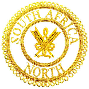 2025 Regalia personnalisé artisanat maçonnique provincial Junior garde robe insigne brodé en cuir à coudre Style - Product Image 1