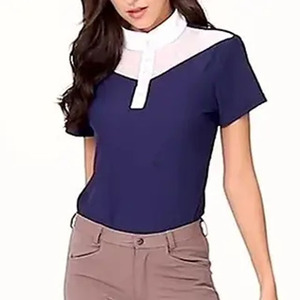 Venta caliente Ropa de equitación Mujer al aire libre Manga larga Cremallera Capa base Ropa ecuestre Camisa de espectáculo de equitación - Product Image 5