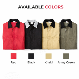 Veste bomber de travail en toile de canard personnalisée, style camionneur, élégante, pour homme, hiver, col rabattu, devant, style streetwear - Product Image 3