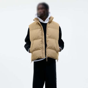 Venta al por mayor de logotipo personalizado moda invierno ligero algodón Casual chaleco sin mangas invierno abajo chaleco para hombres chaquetas de calle principal - Product Image 4