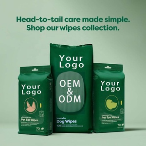 Toallitas Húmedas para Mascotas de Fibra de Bambú 100% Hipoalergénicas OEM ODM, Toallitas Ecológicas para Perros y Gatos, Fabricante de Toallitas Desodorantes - Product Image 1