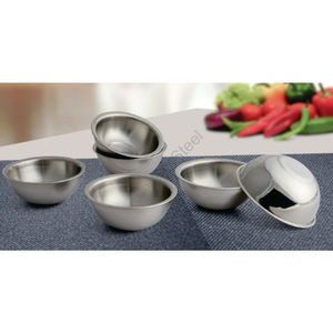 Ensemble de bols de service au curry en acier inoxydable de haute qualité de 6 pièces Plats de service au curry résistants à la rouille - Product Image 1