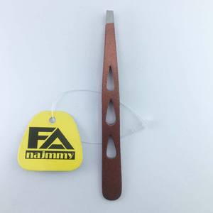 Pince à épiler à sourcils pointe droite poignée de revêtement en poudre d'acier inoxydable produits de vente chauds - Product Image 2