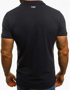 Polo à manches courtes pour hommes, fermeture éclair, décontracté, coupe Slim, Polo de Golf, Tops décontractés, col en V, été - Product Image 2