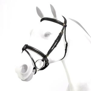 Bride équestre Snaffle Bande de nez surélevée et bande de front élégance des sangles de joue avec un casque avec une doublure rembourrée douce - Product Image 6