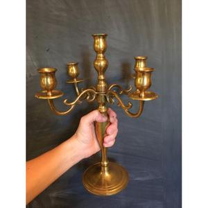Artisanat, chandelier vintage à 3 bras, décoration de table, style américain, bougeoir, décoration de Noël - Product Image 6