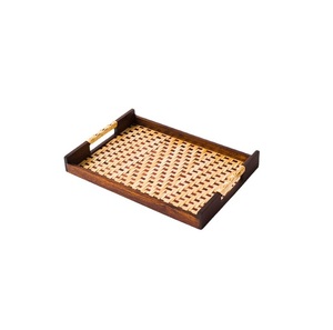 ถาดไม้พิมพ์ลายไม้ถาดใส่อาหารและผลไม้ดีไซน์ใหม่ถาดไม้สำหรับร้านอาหารบ้านโรงแรมโต๊ะใช้ปรับแต่งโลโก้ได้ - Product Image 1