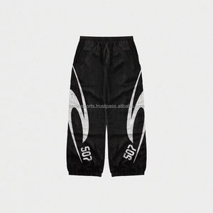 Pantalon Streetwear baggy surdimensionné coupe-vent pantalon en nylon pour homme, meilleur matériau d'occasion, pantalon coupe-vent pour homme, fabricant personnalisé - Product Image 5