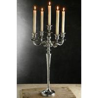 Laiton Antique Pilier 5 Bras De Luxe Chandelier Stand Décoratif En Métal Artisanat Bougeoir En Laiton Haute Hauteur Bougeoir Dernier