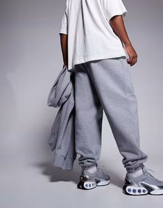 Sudadera con capucha pantalones de chándal Jogger conjuntos Cargo pantalones chándales Unisex chándal 2 piezas conjunto 100% algodón personalizado liso gimnasio chándal para hombre - Product Image 2