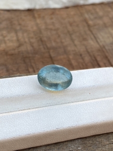 ลูกปัดพลอยอะความารีนธรรมชาติ7.46กะรัตเพชรพลอยเจียระไนทรงรีสำหรับทำเครื่องประดับอัญมณีหลวมวัสดุเพชร - Product Image 4