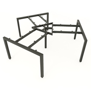 SFUC121 - Repose-pieds articulé en fer de style industriel pour table, 3 tasses, montage facile, accessoire de table - Product Image 1