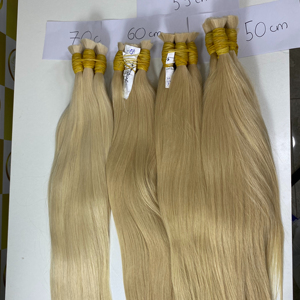 ผมต่อสำหรับต่อผมสีบลอนด์แบบปลายหนา20 ''-28'' ผ้าขนสัตว์สองชั้นวัตถุดิบคุณภาพสูงราคาขายส่ง - Product Image 1