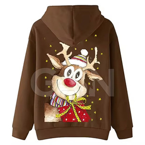 Último estilo Nueva llegada Sudaderas CON CAPUCHA DE Navidad mezcladas de algodón de color sólido Sudaderas CON CAPUCHA DE Navidad ligeras para hombres - Product Image 2
