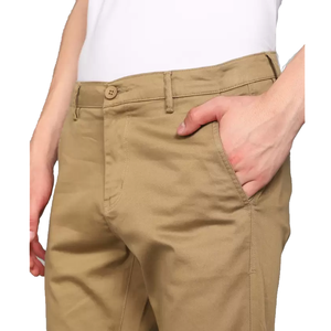 Pantalon chino personnalisé pour hommes, couleur unie, qualité supérieure, pantalon chino décontracté et élégant à coupe ajustée pour hommes de BD - Product Image 3