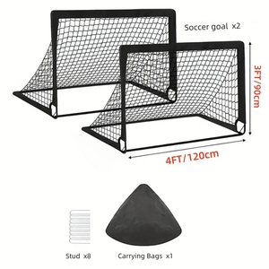 Portería de fútbol pop-up portátil, personalizable, equipo de entrenamiento de <span class=keywords><strong>red</strong></span> de fútbol <span class=keywords><strong>para</strong></span> niños de 4*3 pies/6*4 pies - Product Image 1