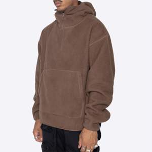 Sweat à capuche Sherpa ultra doux pour hommes, chaud, hiver, en polaire de coton avec broderie, nouveau style Ninja - Product Image 2