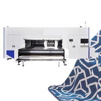 Encre active 32 têtes d'impression haute précision 2300 m²/h couleur Textile ceinture imprimante tissu motif machine d'impression