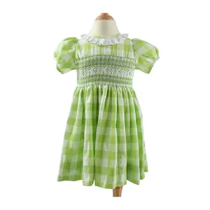 2023 Guter Preis Mädchen Kleidung Hand Smocked für Baby Mädchen Qualitäts produkt Kurzarm ODM von Vietnam Hersteller