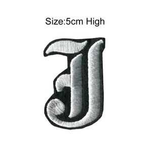 Patchs de broderie 3D 2D personnalisés Logo fer sur caoutchouc patchs PVC échantillon gratuit de haute qualité de patch alphabet en chenille brodé - Product Image 4