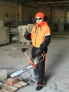 Scie à chaîne électrique industrielle 6 kW HF pour blocs et panneaux AAC - Product Image 5