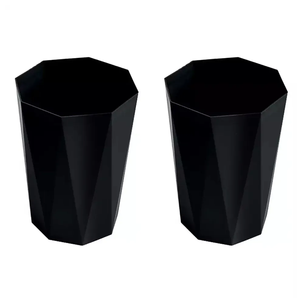 Fancy Black Power Coated Waste Bin Galvanized Recycle Dustbin For Multi Type Place Usable With Customized Size Dustbin