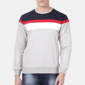Service OEM Nouveau Sweat-shirt à col rond à manches longues en coton mélangé respirant et doublé en polaire pour homme, hiver, écologique - Product Image 1