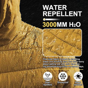 Chaqueta empacable con aislamiento para hombre, abrigo de invierno ligero e hinchado con puños elásticos, bolsillos con cremallera, marca OEM - Product Image 5