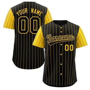 Vente en gros de maillots de baseball cousus avec logo personnalisé pour hommes vêtements de sport imprimés vierges de couleur dégradée design respirant - Product Image 5