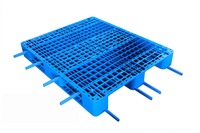 Palette en plastique Euro réversible robuste à double face, entrée 4 directions, 1200x1000mm, en PEHD, pour rayonnage et empilage en entrepôt industriel