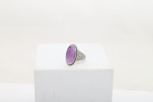 Anillo de Compromiso de Plata de Ley 925 con Acabado de Alta Calidad, Rubí Natural, Engaste de Bisel, Forma Ovalada, Lujoso, para Bodas, Fiestas, Moderno - Product Image 2