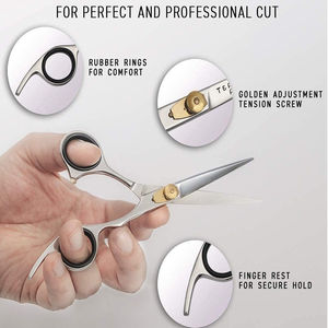 Ciseaux de coiffeur professionnels de haute qualité meilleure performance coiffure rasoir bord tranchant lame en acier pointe beauté en gros - Product Image 2