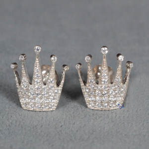 Fabuloso 925 plata esterlina exclusiva Moissanite redondo corte brillante Diamante tachonado mujeres pendientes de moda - Product Image 1