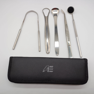 Kit de 5 Piezas de Herramientas Dentales Manuales de Acero Inoxidable, Raspador de Lengua, Espejo Bucal, Instrumentos para Uso Doméstico 2026 - Product Image 1