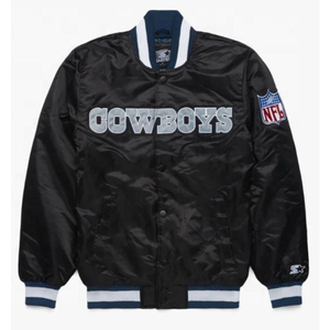 Chaquetas Bomber Personalizadas de los Dallas Cowboys para Hombre, Chaqueta Deportiva de Satén con Parches para Hombre - Product Image 2