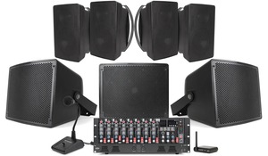 Système audio de stade avec livraison à domicile, comprenant 3 enceintes de stade S10 de 10 pouces, 4 enceintes S6 de 6,5 pouces 70V et un caisson de basses - Product Image 5